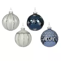 Eglutės žaisliukas Decoris Shiny, mėlynas/baltas