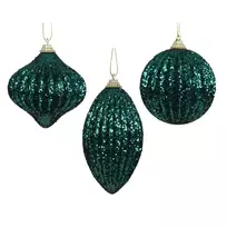 Eglutės žaisliukas Decoris Emerald Glitter, mėlynas