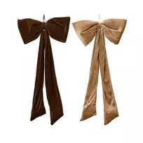 Eglutės žaisliukas Decoris Bow Plush, rudas, 100 cm