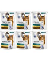 PERFECT FIT Sterile 1+ 6x750 g sausas visavertis pašaras suaugusioms katėms, kuriame gausu vištienos