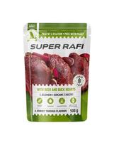 SUPER RAFI su elniais ir anties širdimis 500 g drėgnas maistas šunims