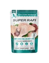SUPER RAFI su perlinomis ir jautienos kepenėlėmis 500 g drėgnas maistas šunims