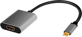 USB adapter LogiLink USB-C adapter for HDMI/F ,4K/60Hz aluminium 0.15m