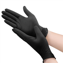 Vienkartinės nitrilinės pirštinės Black, M dydis, 3 pakuotės x 100 vnt