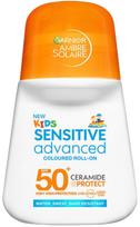 Priemonė įdegio priežiūrai kūnui/veidui Garnier Kids Sensitive Advanced Colored Roll-On SPF50+, 50 ml