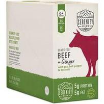 Serenity Kids, Žole šerta jautiena su imbieru, žirneliais, paprika ir brokoliais, nuo 6 mėnesių, 6 pakeliai po 99 g