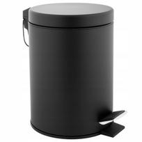 Yoka Home LABI vonios kambario šiukšliadėžė su dangčiu ir pedalu, 3 l, juoda