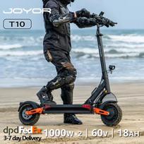 Sulankstomas elektrinis paspirtukas JOYOR T10, dvigubas 1000 W variklis, 10 colių bekelės paspirtukas suaugusiems su 60 V 18 Ah baterija