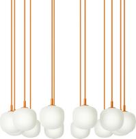 Muuto Pakabinamas šviestuvas Rime 12 lempučių 12 cm, oranžinis