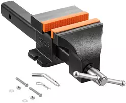 Stalinis spaustuvas su priekalu, žiotys 150 mm, atsivėrimas 142 mm, jėga 25 kN