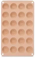 Silikoninė kepimo forma 24 mini keksiukams, smėlio spalvos, 27,5 × 17 × 1,3 cm
