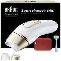 Braun Silk·expert Pro 5 PL5221 IPL plaukimo sistema, 3 režimai, 10 intensyvumo lygių, 2 antgaliai, maitinimo adapteris