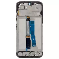 For_Xiaomi LCD Display + Touch Unit + Front Cover for Poco M7 Black (Service Pack)