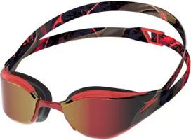 Speedo fastskin hyper elite mirror juoda/raudona