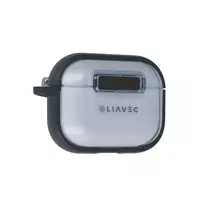 Liavec SlideLock Case for Apple AirPods Pro 3 in transparent blue