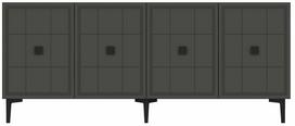 Konsolinis staliukas Kalune Design Yuka 150, antracito sp., 32 cm x 150 cm x 75 cm