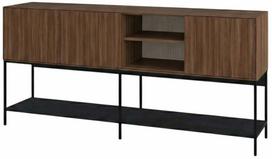 Konsolinis staliukas Kalune Design Amira, juoda sp./riešuto sp., 40 cm x 180 cm x 80 cm