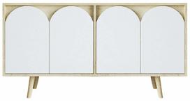 Konsolinis staliukas Kalune Design Venezia 150 469ORN1517, balta sp./sapphire oak sp., 45 cm x 150 cm x 80 cm