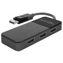 Delock DeLOCK DisplayPort 1.4 > 3x HDMI MST dalikliai, dalikliai ir jungikliai