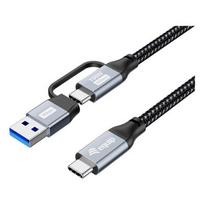 USB kabelis Equip USB-A + USB-C - USB-C 3 m Black (128433)