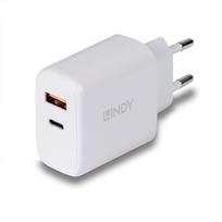 Lindy 30W USB Type A  AND  C Charger (white)