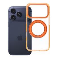 Dėklas, skirtas iPhone 18 Pro Max / 17 Pro Max Frame Circle Stand suderinamas su „MagSafe“ (spalva: oranžinė)