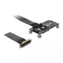 PCI Express 3.0 x4 zu M.2 Key M Adapter mit Lüfter und Kabel 10 cm
