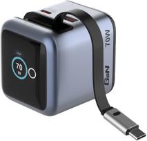charger Verbatim adowarka Smart Mini GaN 70W wysuwany kabel USB-C EU, UK, USA (023942320593) | 023942320593 | 023942320593