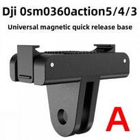 DJI Action6/5 Pro/4/3 Magnetic Quick 1/2pcs Release Magnetic Two Base Adapter Suitable for DJI Sports Cameras Accessories Claw 1PCS gray