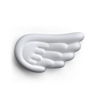 Wing Design Ergonomic Mouse Cushion Slow Rebound Keyboard Hand Rest  Protection Rest White 1 white