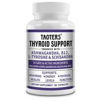 TAOTERS Thyroid Support Dietary Supplement, Vitamin B, 120 Capsules 120 Capsules