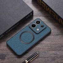 Magsafe Leather Case for Xiaomi Redmi Note 13 14 Pro 4G 5G Fabric Magnetic Charging Silicone Protection Cover Redmi Note 14 5G