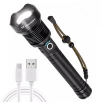 Wozinsky WLT-20W taktinis LED žibintuvėlis, 20 W, 2000 lm, IP65, juodas