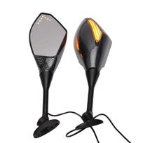 2 VNT Karštos Motociklo LED Posūkio Signalo Integruoti Indikatoriniai Žibintai Galinio Vaizdo Veidrodėliai Honda CBR600RR CBR1000RR CB193 black