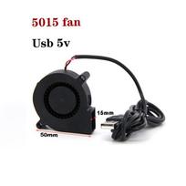 DC 5cm 5V USB 5015 7515 7530 Pūstuvas Turbo Aušinimo Ventiliatorius Bešepetis 3D Spausdintuvo Aušintuvas Aušintuvas Galios Inverteris Oro Siurblys PC CPU 7530 usb black