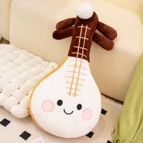 Kūrybinga simuliacinė muzikos instrumento lėlė gitara pianinas lėlė pliušinis žaislas muzikos pamokos dekoracija vaikiška skudurėlio lėlė 20cm（0.1kg） brown