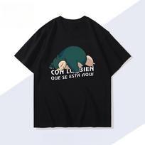 Pokemon Handheld game Puffy print Tshirt Summer New Style suitable for both men and women Japanese Harajuku trend L gray