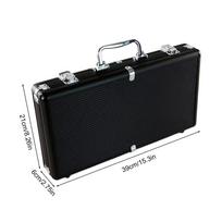 Poker Chip Case 300Pcs Capacity Matte Black Hard Aluminum Alloy Poker Chip Carrying Case for Family Lovers Friends Entertainment juoda