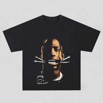 Travis Scott Y2k Graphics Cotton Unisex Shirt 2026 Summer New Short Sleeve Unisexs Womens Fashion Hiphop Tshirt Fan Gifts S white
