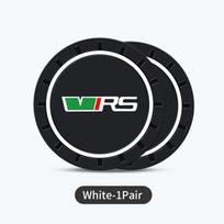 2pcs Silica Gel Car Coaster Water Cup Holder Anti Slip Pad Mat For Skoda VRS Octavia 2 3 Kamiq MK3 Kodiaq Karoq Superb Fabia black