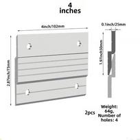 2 Pack Aluminum For French Z Cleat Hangers with 80lb Load Capacity for Secure Wall Mounting of Frames and Mirrors 12 inch