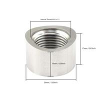 M18x1.5 Pipe Plug Nut Silver Stainless Steel Internal Thread Threaded Pipe Cap  Exhaust Systems Nut