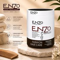 ENZO Salono procedūra Plaukų kaukė 1000 ml | Giliai kondicionuojantis plaukų SPA kremas sausiems, pažeistiems ir besipučiančiams plaukams | Profesionali plaukų atstatymas & maitinimas white