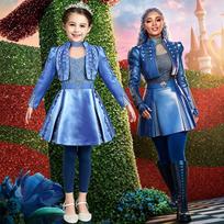 Chloe Vaikų Kostiumų Rinkinys Pasirodymui, Helovino Piktadario Stebuklų Šalis Vaidmenų Žaidimo Apranga, Šventės Cosplay Suknelė mažiau blue