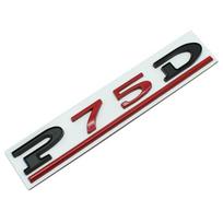 Automobilio 3D metalo P75D P85D P90D P100D logotipo lipdukai, skirti Tesla Model 3 XSY bagažinės raidžių emblemų ženklelių lipdukai P100D-D white