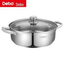 Debo DEP-DS214 26cm 201 Stainless Steel Soup Pot gray