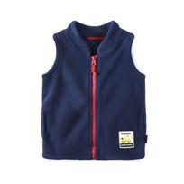 Rudens ir žiemos vaikiška vilnos liemenė su užtrauktuku, 90-140 dydžio Navy Blue Crane 120 cm blue