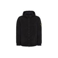 Stone Island medvilninis švarkas su gobtuvu ir užtrauktuku ant peties Vyriškas švarkas Juodas 791542819-V0029 S black