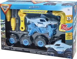 Konstruktoriaus rinkinys su atsuktuvu Spin Master Monster Jam Megalodon, 25 vnt., mėlyna sp.