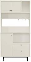 Daugiafunkcinė virtuvės spinta Kalune Design RE4-W, balta sp., 35.5 cm x 88 cm x 180 cm